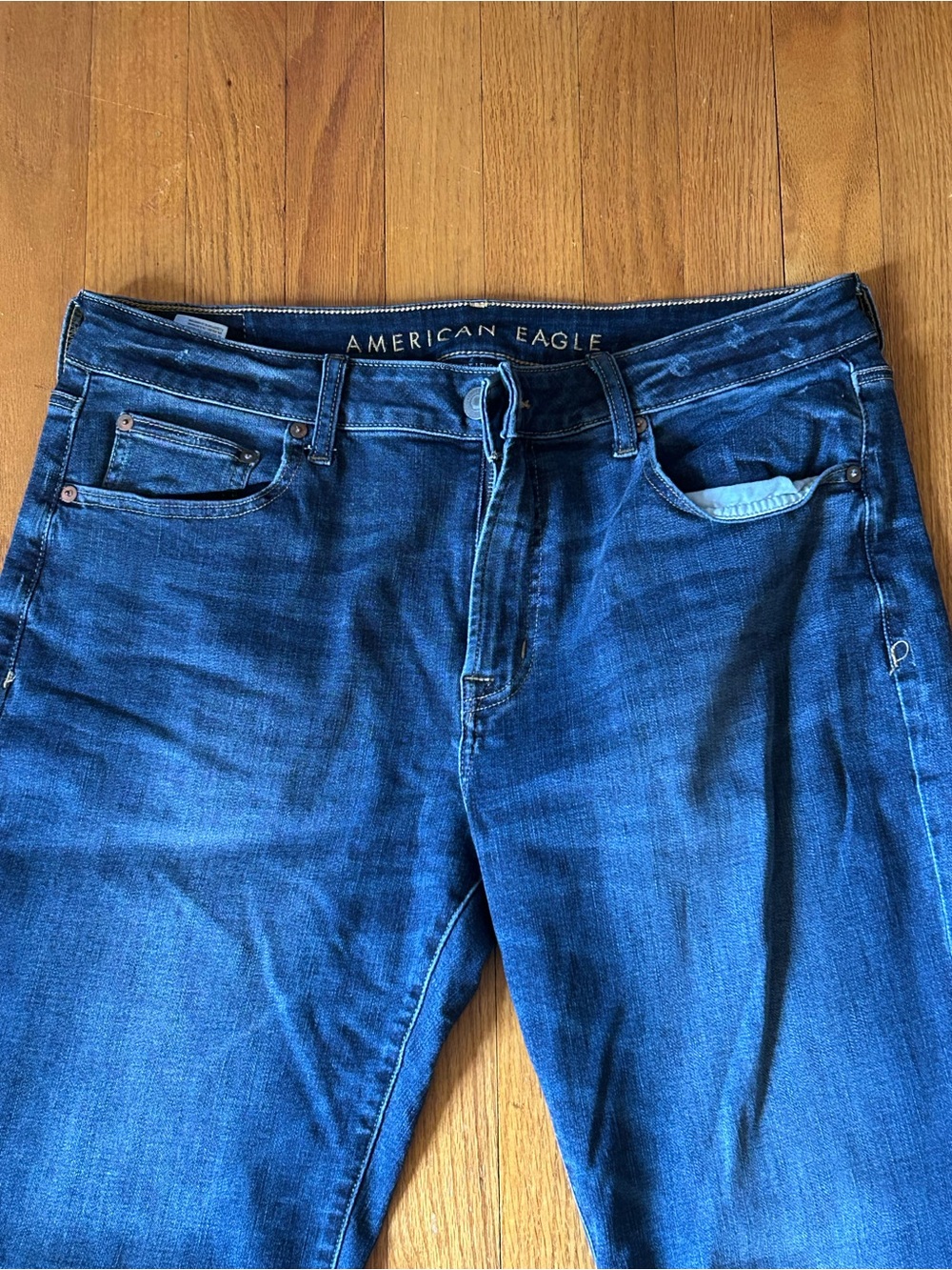 American Eagle Outfitters Women's Dark Blue Skinny Jeans